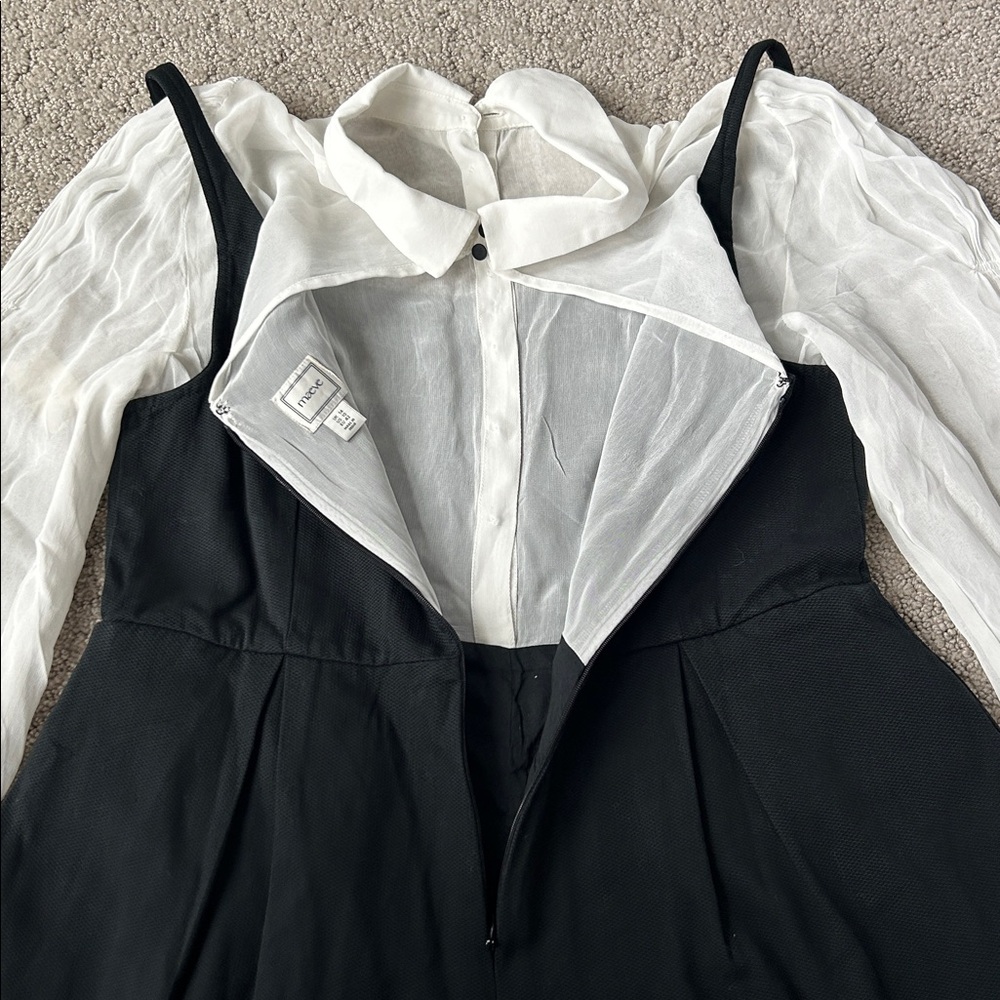 Anthropologie Maeve Long-Sleeve Embroidered Twofer Romper One-Piece Size 10 NEW - Picture 14 of 15